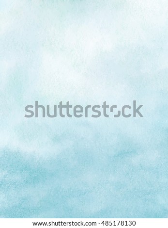 Sea water texture, abstract watercolor background, stormy ocean vector illustration Royalty-Free Stock Photo #485178130