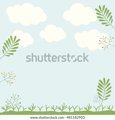 Leaf plant icon. Nature floral garden and decoration theme. Sky background. Vector illustration