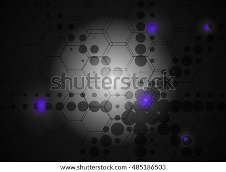 Purple abstract template for card or banner. Metal Background with waves and reflections.