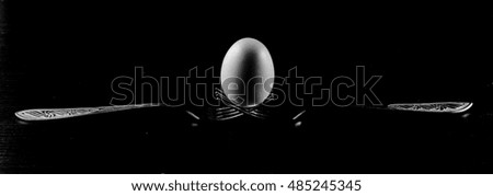 egg and fork