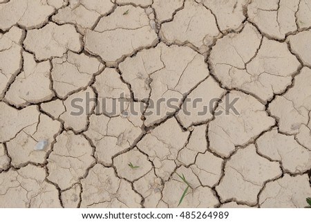 Dry and cracked ground texture