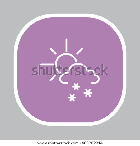 Sun snow icon vector