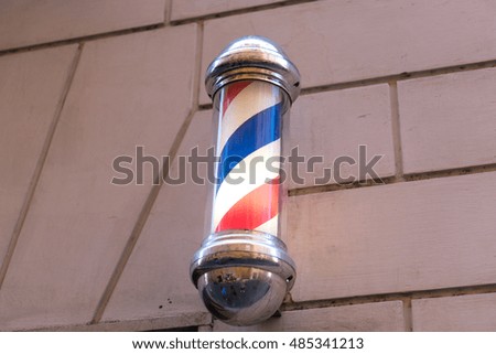 Old barber shop pole