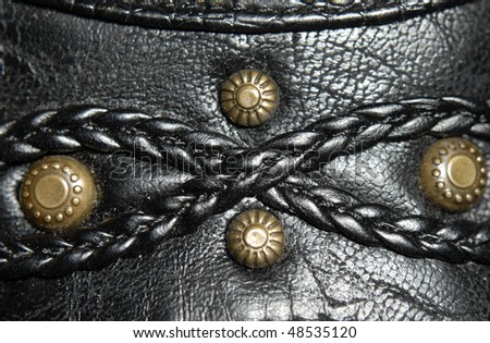 vintage black leather with clasp