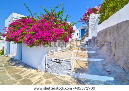 traditional architecture of Cyclades at Apollonia Sifnos Greece
