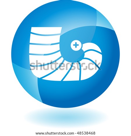 Elf Shoe web button isolated on a background