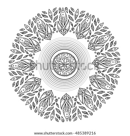 chakra mandala icon symbol, flower floral, vector hand drawn, illustration design concept sign drawing