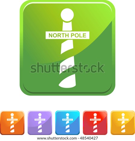 Christmas North Pole web button isolated on a background