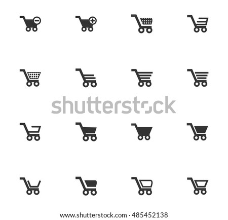 Shopping Bascket icon set for web sites and user interface