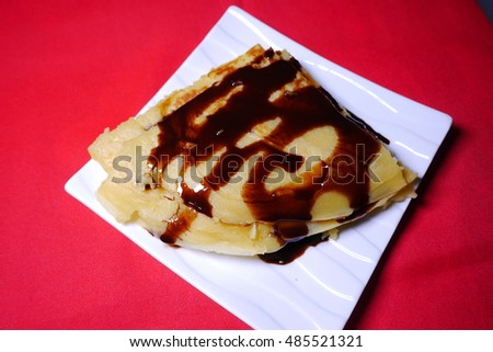 pancake topping chocolate sauce syrup