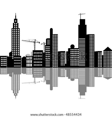 City under construction vector
