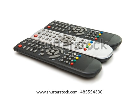 TV remote isolated on white background