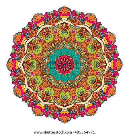 Mandala. Vintage design elements. Hand drawn background. Mandala vector for art, coloring book, zendoodle. Hand drawn round zentangle for coloring book pages.
