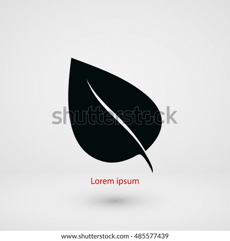 leaf icon vector, flat design best vector icon
