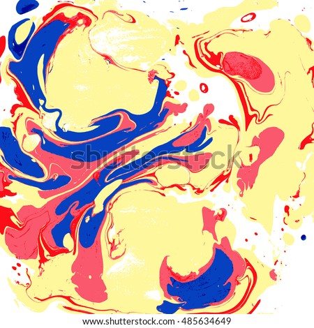  Abstract art background. Vector marbled illustration. Artwork marbled paper. Hand drawn marbling illustration. Handmade texture. Abstract background color paint mixed flows. Royalty-Free Stock Photo #485634649