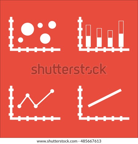 Set Of Graphs, Diagrams And Statistics Icons. Premium Quality Symbol Collection. Icons Can Be Used For Web, App And UI Design. Vector Illustration, EPS10.