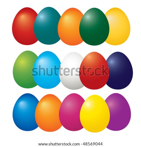  Easter eggs set vector