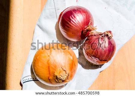 Cooking ingredients: onions