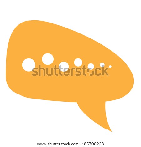 Isolated speech bubble on a white background, Service chat vector illustration