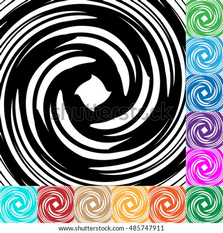 spiral, vortex background in many colors