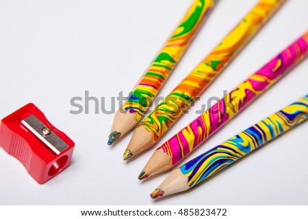 multi colored pencils