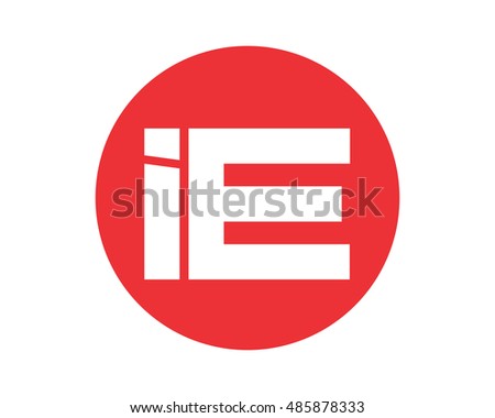 red circle initial typography typeset logotype alphabet font image vector icon logo symbol