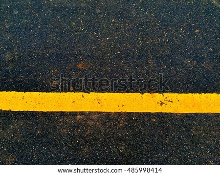 Yellow line on the road background