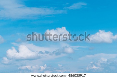 Sky clouds, Beautiful clouds movement on the sky, white fluffy clouds in the blue sky,