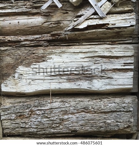 Wooden wall background - closeup