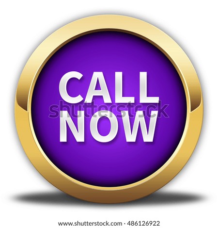 call now button isolated. 3D illustration

