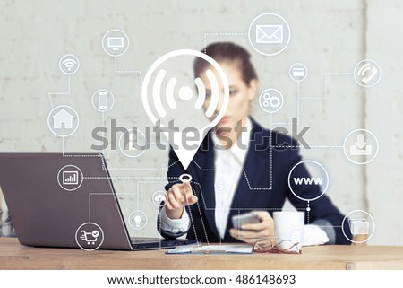 Business button web wifi network wi fi icon