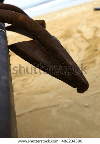 old rusted  anchor 
