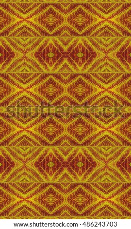Leaf structure colorful pattern background for scrapbook, top view. Collage with mirror reflection. Seamless kaleidoscope montage for cushion, blanket, pillow, plaid, tablecloth, cloth, bed cloth, bag