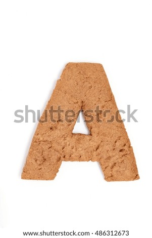 Gingerbread font. Letter A.