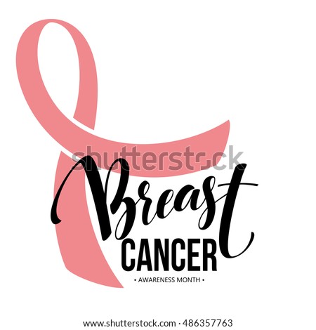 Pink ribbon, breast cancer awareness symbol. Vector illustration EPS10