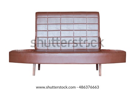 sofa furniture isolated on white with clipping path