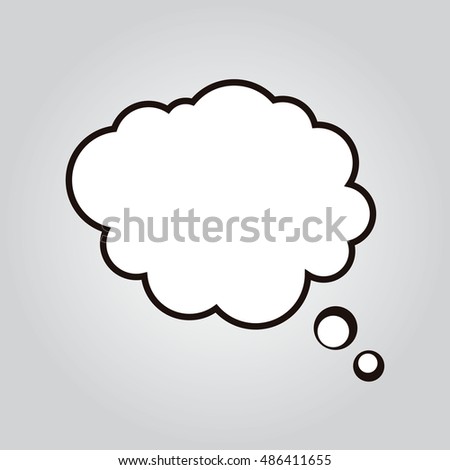 Think bubble Icon. Comic speech bubble sign icon. Chat think symbol. Modern UI website navigation. Vector