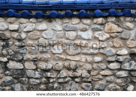 Round stone wall background / Natural Stone Tiles 