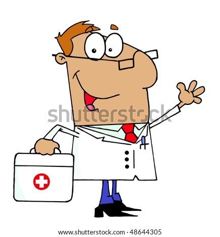 Hispanic Doctor Carrying His First Aid Bag