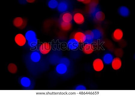 Christmas or new year background ,red and blue  bokeh 