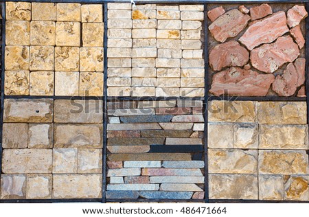 wall of an old decorative bricks sample background
