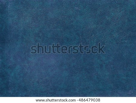 Blue leather surface. Abstract background and texture for design.