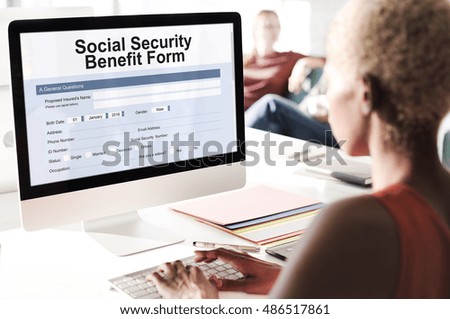 Social Security Benefit Form Concept