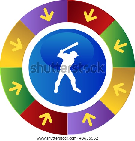 Baseball web button isolated on a background