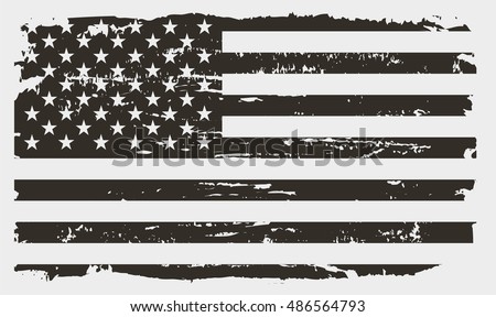 Grunge USA flag.American flag.Vector template. Royalty-Free Stock Photo #486564793