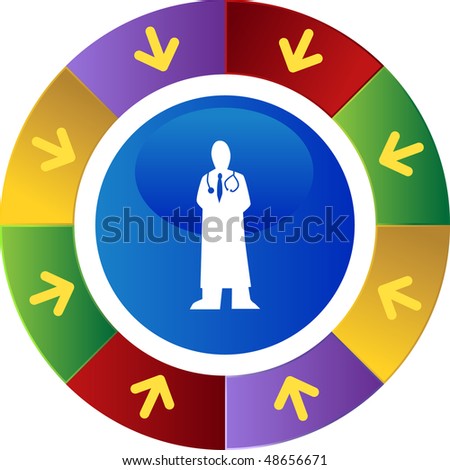 Doctor web button isolated on a background