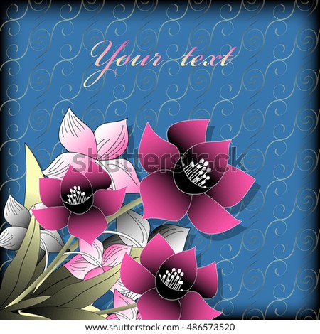 Vector floral greeting card