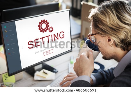 Settings Electronic Device Homepage Concept Royalty-Free Stock Photo #486606691