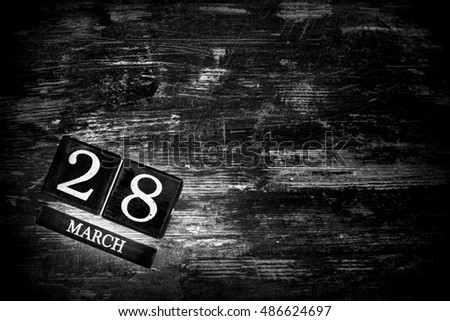 March Twenty Eight Calendar