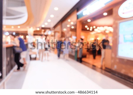 Abstract Blur image of people in shopping mall